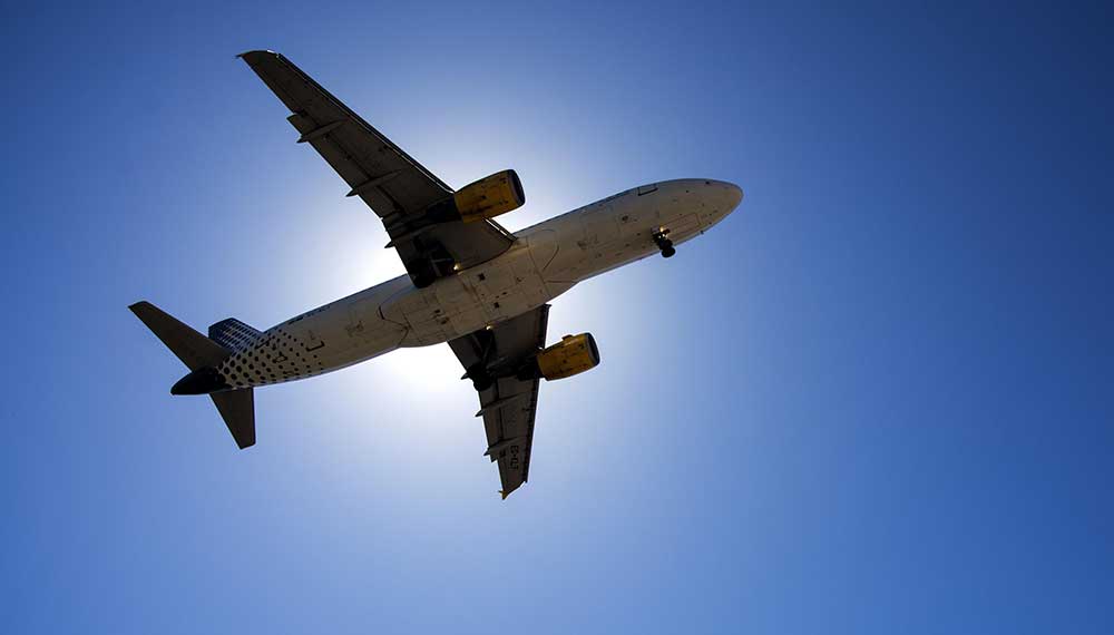 Airplane in the sky
